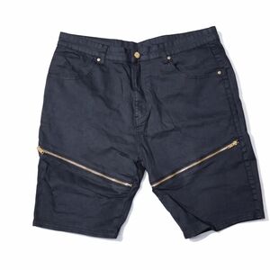 Men's Last Kings Brand Black Shorts with Gold Accents